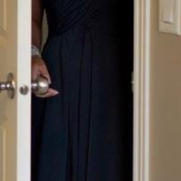 Mori Lee Navy Bridesmaid Dress - Picture 2 of 5